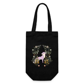 Fox Retro Vintage Wildlife Foxes Botany Nature - Gift Bag for Bottles - black - Front