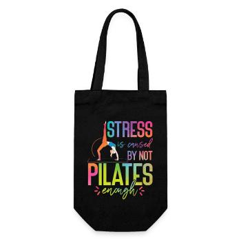 Pilates Instructor Teacher - Geschenkbeutel für Flaschen - Schwarz - Vorne