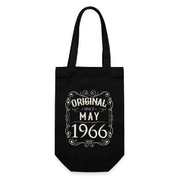 Vintage - Original since Mai 1966 Geburtstag - Geschenkbeutel für Flaschen - Schwarz - Vorne