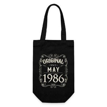 Vintage - Original since Mai 1986 Geburtstag - Geschenkbeutel für Flaschen - Schwarz - Vorne