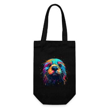 Loutre drôle cadeau - Sac à bouteille - noir - Devant