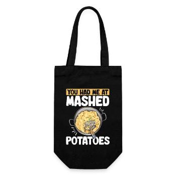 Mashed potatoes Mashed potatoes - Gift Bag for Bottles - black - Front