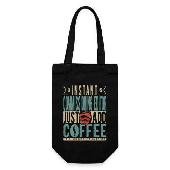 Instant Commissioning Editor Just Add Coffee - Gift Bag for Bottles - black - Front