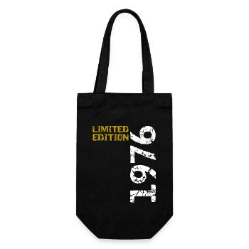 1976 Limited Edition Birthday Gift Wife Husband - Gift Bag for Bottles - black - Front
