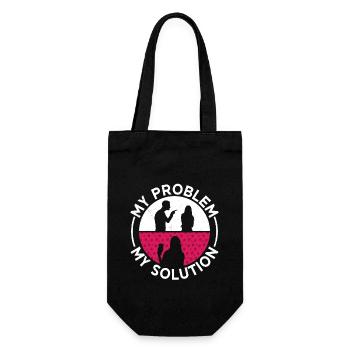Espresso Lover My Problem My Pictogram Mom Dad - Gift Bag for Bottles - black - Front