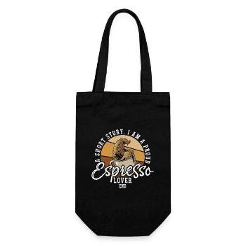 Espresso Lover A Short Story I Am A Coffee Maker - Gift Bag for Bottles - black - Front