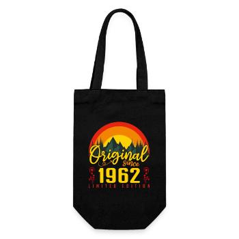 Geburtstag 1962 Geburtstag Jahrgang 1962 Geschenk - Geschenkbeutel für Flaschen - Schwarz - Vorne