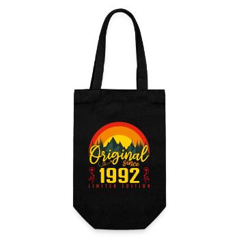 Geburtstag 1992 Geburtstag Jahrgang 1992 Geschenk - Geschenkbeutel für Flaschen - Schwarz - Vorne