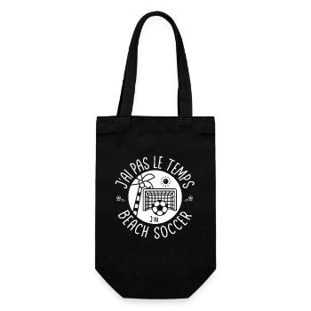 Ich habe keine Zeit, ich habe Beach Soccer - Geschenkbeutel für Flaschen - Schwarz - Vorne