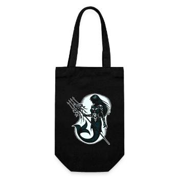 Creepy Sirens, Horror Mermaid, Creepy - Gift Bag for Bottles - black - Front