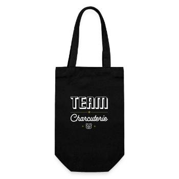 Team Charcuterie, For Charcuterie Fans - Gift Bag for Bottles - black - Front
