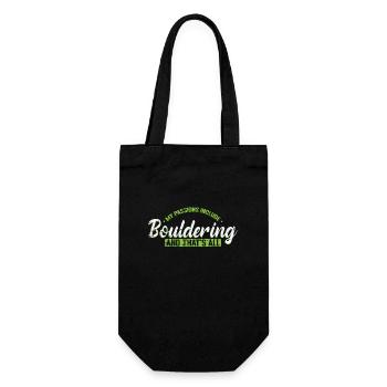 My Passions include Bouldering and That's all - Gift Bag for Bottles - black - Front