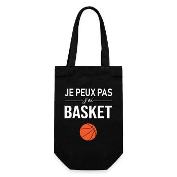 Je Peux pas j'ai Basket Basket-Ball Basketteur fan - Sac à bouteille - noir - Devant