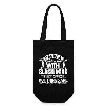 Slacklining I'm In A Relationship With Slacklining - Gift Bag for Bottles - black - Front
