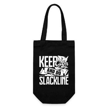 Slacklining Keep Calm And Do Slackline - Gift Bag for Bottles - black - Front