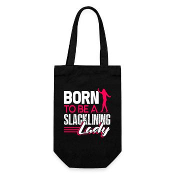 Slacklining Born To Be A Slacklining Lady - Gift Bag for Bottles - black - Front