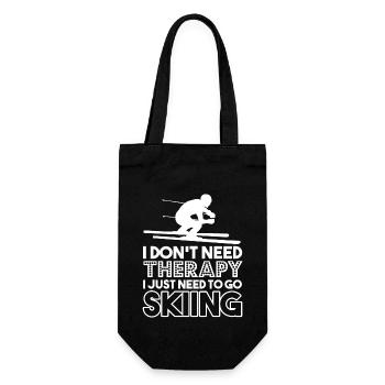 Skiing I Just Need To Go Skiing - Gift Bag for Bottles - black - Front