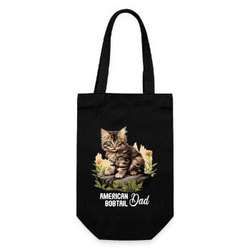 Cat Cats American Bobtail - Gift Bag for Bottles - black - Front