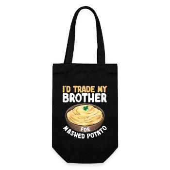 Mashed potatoes Mashed potatoes - Gift Bag for Bottles - black - Front