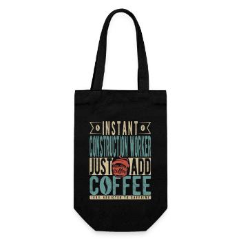 Instant Construction Worker Just Add Coffee - Gift Bag for Bottles - black - Front