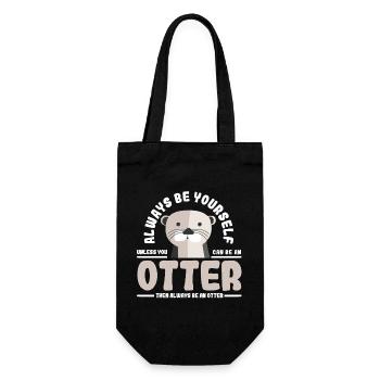 Otter - Geschenkbeutel für Flaschen - Schwarz - Vorne