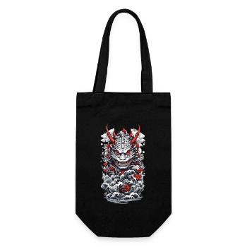 Seeungeheuer Aesthetic Yokai Japanischer Oni - Geschenkbeutel für Flaschen - Schwarz - Vorne