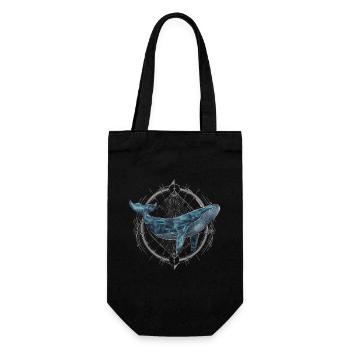 Baleine polygone Sea Diver bien-être animal cadeau - Sac à bouteille - noir - Devant