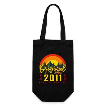 Anniversaire 2011 Anniversaire né en 2011 cadeau - Sac à bouteille - noir - Devant