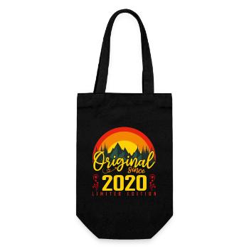 Geburtstag 2020 Geburtstag geboren im Jahr 2020 Geschenk - Geschenkbeutel für Flaschen - Schwarz - Vorne