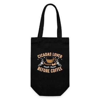 Amoureux des cigales avant le café Homoptera amateur de café - Sac à bouteille - noir - Devant