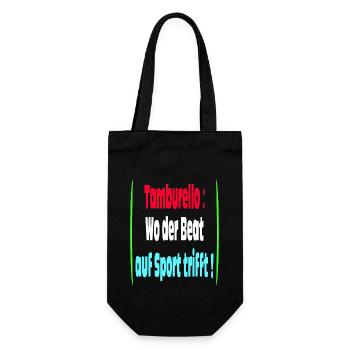 Tamburello Wo der Beat auf den Sport trifft - Geschenkbeutel für Flaschen - Schwarz - Vorne