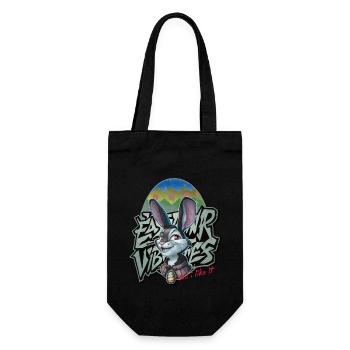 Easter Bunny Easter Spring Feelings Graffiti Gift - Gift Bag for Bottles - black - Front