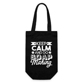 Soap Maker Keep Calm And Do Soap Making - Gift Bag for Bottles - black - Front