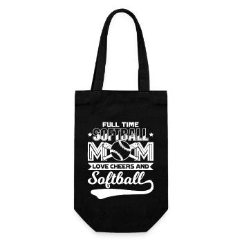 Softball Full Time Softball Mom - Gift Bag for Bottles - black - Front