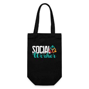 Social Worker Social Worker My Job - Gift Bag for Bottles - black - Front