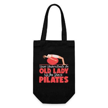 Pilates Instructor Teacher Grandma - Geschenkbeutel für Flaschen - Schwarz - Vorne