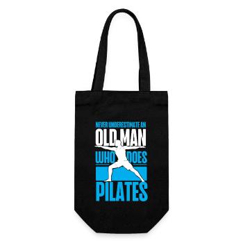 Pilates Instructor Teacher Grandpa - Geschenkbeutel für Flaschen - Schwarz - Vorne