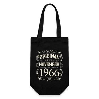 Vintage - Original since November 1966 Geburtstag - Geschenkbeutel für Flaschen - Schwarz - Vorne