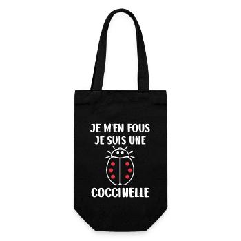 Citation Humour Petite coccinelle - Sac à bouteille - noir - Devant