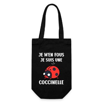 Citation Humour Petite coccinelle - Sac à bouteille - noir - Devant