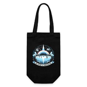 Ice Skating Ice Skaters - Gift Bag for Bottles - black - Front