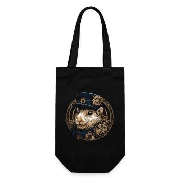 Cochon d’Inde Steampunk drôle cadeau - Sac à bouteille - noir - Devant