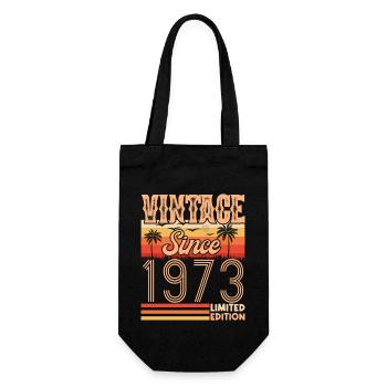 anniversaire 1973. Vintage né en 1973 anniversaire - Sac à bouteille - noir - Devant