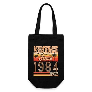 anniversaire 1984. Vintage né en 1984 anniversaire - Sac à bouteille - noir - Devant