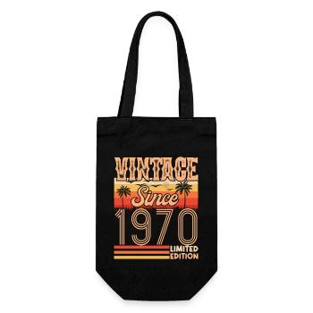 anniversaire 1970. Vintage né en 1970 anniversaire - Sac à bouteille - noir - Devant