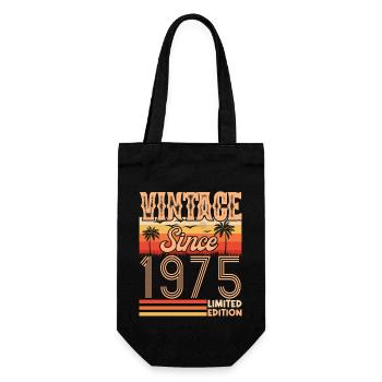 anniversaire 1975. Vintage né en 1975 anniversaire - Sac à bouteille - noir - Devant