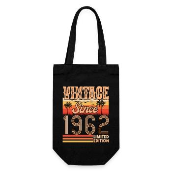 anniversaire 1962. Vintage né en 1962 anniversaire - Sac à bouteille - noir - Devant