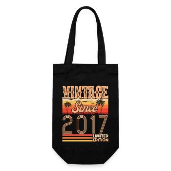 anniversaire 2017. Vintage né en 2017 anniversaire - Sac à bouteille - noir - Devant