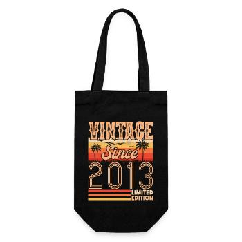 anniversaire 2013. Vintage né en 2013 anniversaire - Sac à bouteille - noir - Devant