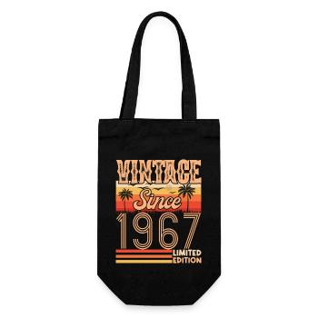 anniversaire 1967. Vintage né en 1967 anniversaire - Sac à bouteille - noir - Devant